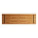 A Lancaster Table & Seating solid wood live edge table top with a honey maple finish.
