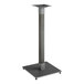 A Lancaster Table & Seating industrial bar height table base with a slate gray metal base and pole.