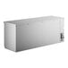 An Avantco stainless steel back bar refrigerator with an open solid door.