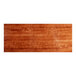 A rectangular solid wood bar height table top with a rustic mahogany finish.