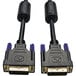 A black Tripp Lite DVI Dual Link cable with two male connectors.