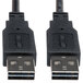 Tripp Lite UR020-006 6' Black USB 2.0 Reversible Cable with 2 Male Connectors