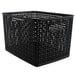 A package of 2 large black plastic weave bins with handles.