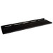 A black rectangular Avantco shelf with holes.