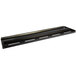 A black metal Avantco shelf with holes.