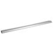 An Avantco air curtain shelf tag holder, a long metal bar with a white rectangular object at the end.