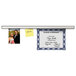 A certificate and a picture of a couple displayed on an Advantus aluminum grip-a-strip.