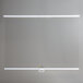 An Avantco white night curtain with a white border.