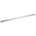 An Avantco air curtain shelf tag holder, a long metal bar with a white background.