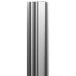 A metal shelf tag holder with black lines on a white background.