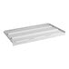 A white metal rectangular shelf with holes for an Avantco WVAC-28HC.