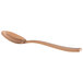 A Bon Chef rose gold stainless steel spoon with a curved handle.