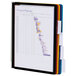 A Durable VARIO wall-mount reference system with colorful borders on a white sheet of paper.