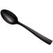 A Bon Chef matte black stainless steel teaspoon with a long handle.