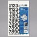 Chartpak 01130 Black Adhesive 1 inch Vinyl Helvetica Numbers - 44/Pack