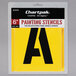 Chartpak 01575 Manila 6 inch A-Z/0-9 Painting Stencils - 35/Pack