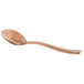 A Bon Chef bouillon spoon with a rose gold handle.