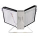 A Durable binder with black borders and white pages inside.