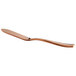 A Bon Chef rose gold stainless steel butter knife with a long blade and a handle.