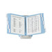 A blue and gray Durable Sherpa desktop reference system with several pages open inside.
