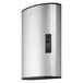 A silver brushed aluminum key cabinet with a lock on the front.