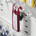 A Durable brushed aluminum key cabinet with 72 key hooks.