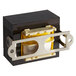 An Avantco transformer with black and yellow parts inside a black box.