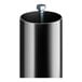 A black cylindrical table base column with a black rod inside.