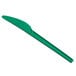 A green EcoChoice CPLA plastic knife.