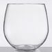 A clear Libbey Tritan plastic stemless wine glass.