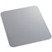 A square gray vinyl desk pad with a black border.