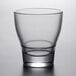 An Arcoroc Urbane double old fashioned glass on a table with a white background.