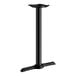 A black Lancaster Table & Seating counter height end column table base.