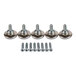 A group of screws and nuts for a Lancaster Table & Seating cast iron table base.