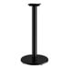 A Lancaster Table & Seating black cast iron counter height table base with a round base and pole.