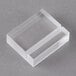 A clear acrylic card holder set in a carrying case on a gray surface.