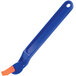 A blue plastic Garvey label remover with an orange handle.