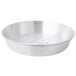 A silver metal wok cover with a white background.