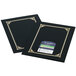 Geographics 45331 9 3/4 inch x 12 1/2 inch Black Document Cover - 6/Pack