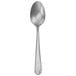 A close-up of a Walco stainless steel teaspoon with a Fieldstone finish.