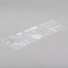 A clear plastic LK Packaging food bag on a white surface.