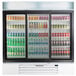 a display case of beverages