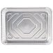 A Durable Packaging aluminum foil cake pan with a lid on it.