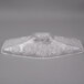A close-up of a Fineline crystal plastic gondola bowl with a design on it.