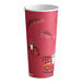 A close-up of a Solo paper hot cup with a coffee cup on it.
