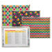 Three C-Line zip envelopes in assorted colors with colorful patterns.