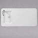 a white rectangular object with a hole in it