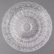 A clear plastic Fineline Catering Platter with a patterned edge.