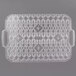 A Fineline clear plastic catering tray with a geometric design.