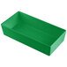 A green rectangular Tablecraft bowl.